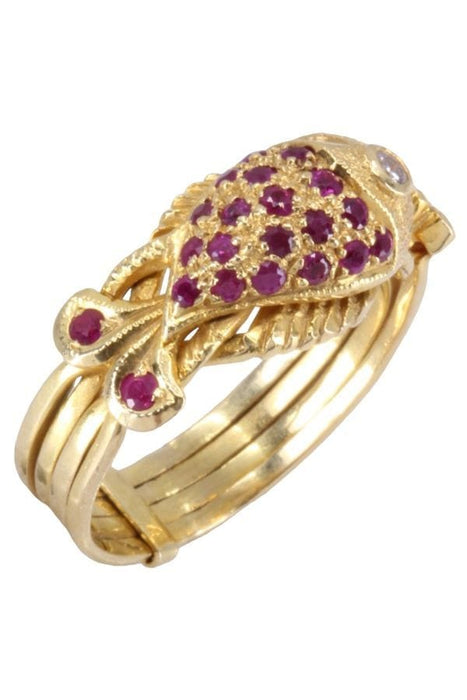 Bague 51 BAGUE POISSON RUBIS DIAMANT 58 Facettes 075461