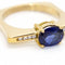 Bague 55 KLASH ring in yellow gold, sapphire and diamonds 58 Facettes D360264JE