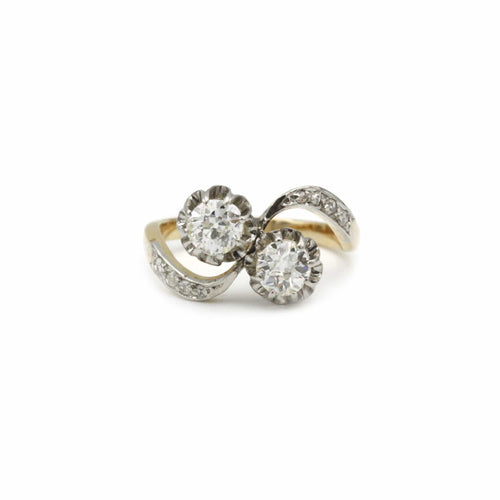 Bague 49 Bague - Or, platine & diamants 58 Facettes 240008R