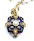 Collier Pendentif sur chaîne émail perles diamants Napoléon III 58 Facettes