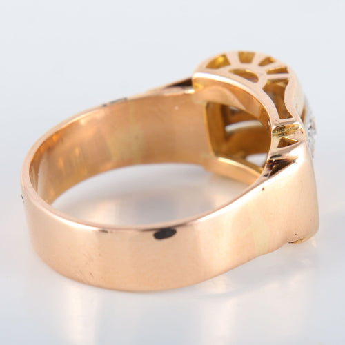 Bague 55 Bague Tank asymétrique 58 Facettes 8391