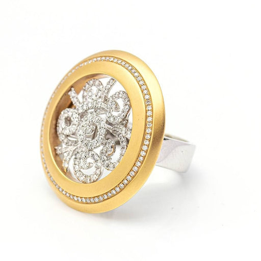 Ring 53.5 AVENNE Ring in Two-tone Gold and Diamonds. Brand new 58 Facettes D359740LF
