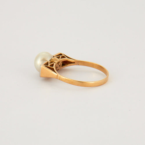 Bague 61 Bague 2 ors Perle Diamants 58 Facettes EL2-50