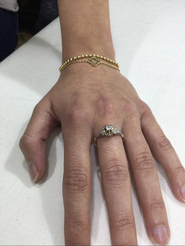 Bague 58 Bague Solitaire Or jaune Diamants 58 Facettes