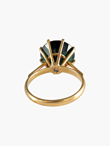 Bague Bague Or Jaune Tourmaline Verte 58 Facettes