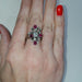 Ring 56 Ruby and diamond ring 70s 58 Facettes