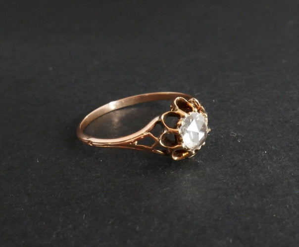 Bague 60 Bague Solitaire Diamant Taille Rose 58 Facettes 714594