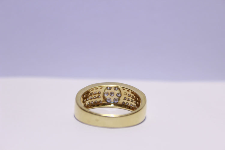 Bague 58 Bague Or jaune Diamants 58 Facettes