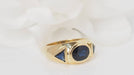 Ring 51.5 Ring in yellow gold and sapphires 58 Facettes 31708