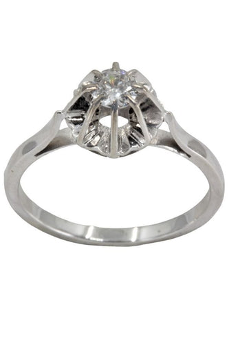 Bague SOLITAIRE DIAMANT ANCIEN 0.23 CARAT 58 Facettes 042801