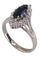 Bague BAGUE MARQUISE OR BLANC SAPHIR ET DIAMANTS 58 Facettes 077511