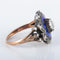 Bague 55 Bague Email bleu et Diamants 58 Facettes 220424