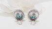 Boucles d'oreilles Boucles d'oreilles Turquoise Diamants 58 Facettes 32269