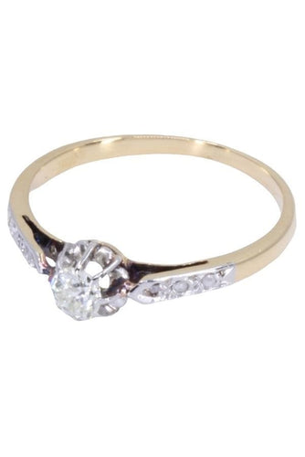 Bague 55 BAGUE SOLITAIRE DIAMANTS 0.25 CARAT 58 Facettes 072741