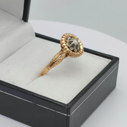 Bague 52 Bague vintage or 2 tons Diamant 58 Facettes