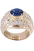 Bague 54 Bague saphir cabochon, diamant 58 Facettes 062961