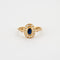 Bague 53 Bague vintage, saphir diamants 58 Facettes 3197