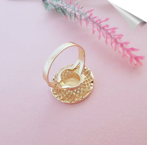 Bague Bague pièce 20 Francs Marianne coq 1907 or jaune 58 Facettes AA 1565