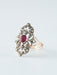 Bague 56 Bague Pierre rouge et Pyrites 58 Facettes