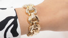 Bracelet 16cm Tank bracelet in yellow gold 58 Facettes 32571
