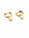 Earrings 18 carat yellow gold earrings and removable pearls 58 Facettes