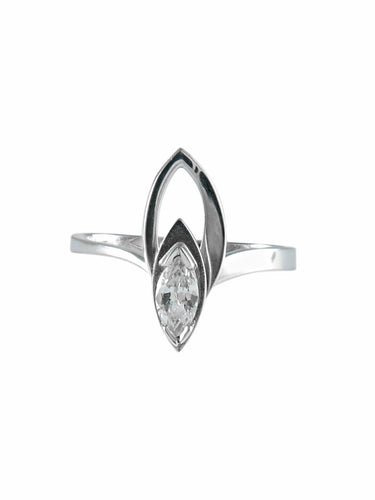 Bague 51 BAGUE OR BLANC DIAMANT 58 Facettes