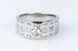Ring 54 Solitaire ring accompanied by 0.45ct diamond 58 Facettes BG-14141-96