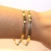 Bracelet 2 Bracelets Yellow Gold Fleurettes 58 Facettes 11191C