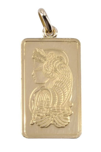 Pendentif PENDENTIF LINGOTIN 5 GRAMMES "LADY FORTUNA" 58 Facettes 070421