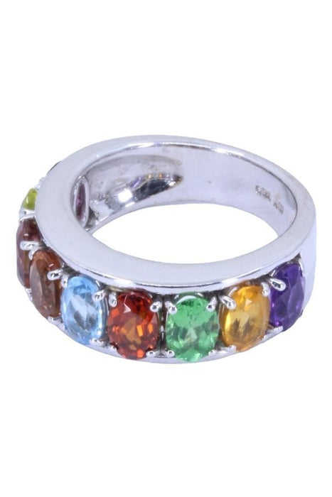 Bague 55 BAGUE MODERNE TUTTI FRUTTI 58 Facettes 081111