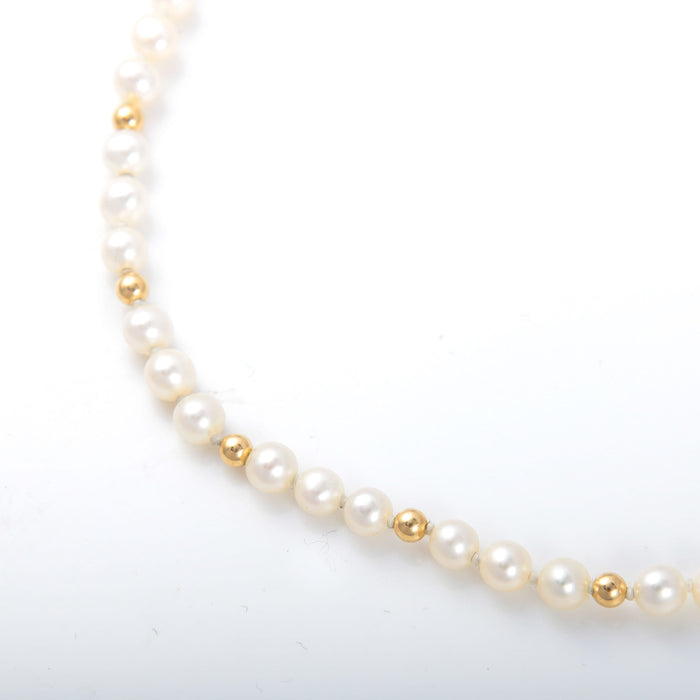 Collier Collier perles et boules or jaune 58 Facettes 2522