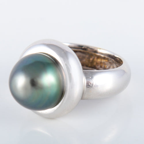 Bague 53 Bague Perle grise 58 Facettes C23