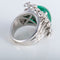 Bague 52 Bague Fleur Emeraude cabochon Diamants 58 Facettes 324E112