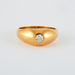 Ring 56 English yellow gold diamond ring 58 Facettes
