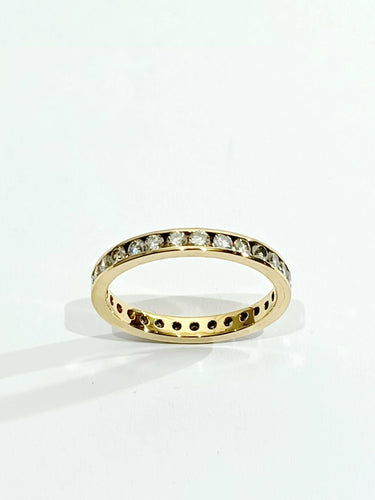 Bague 66.5 Alliance Tour Or Diamants 58 Facettes