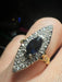 Ring Marquise ring sapphire pavé diamonds 58 Facettes A 7467