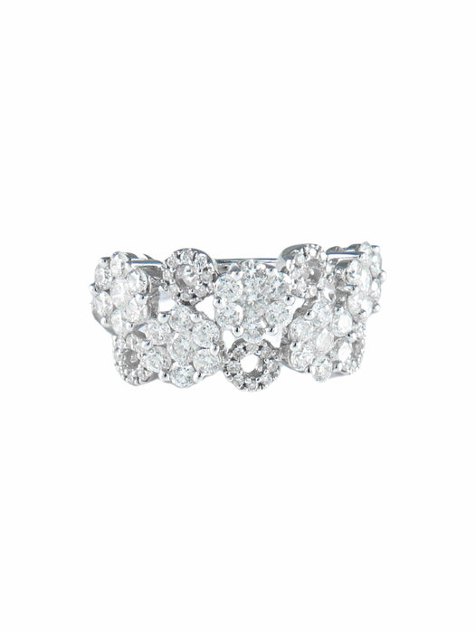 Bague 52 Bague Fleurs Diamants 58 Facettes