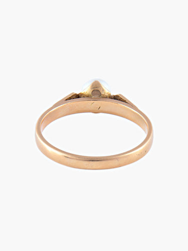 Bague Bague Ancienne Or Jaune Perle 58 Facettes
