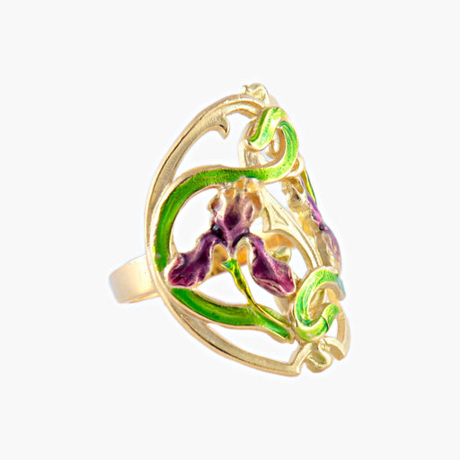 Bague 55 Bague style Art Nouveau Iris 58 Facettes