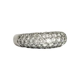 Bague 53 Bague jonc or blanc pavage diamants 58 Facettes 1-1142/1