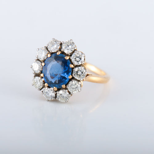 Bague 51 Bague Pompadour Saphir Diamants 58 Facettes