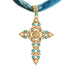 Napoleon III Cross Pendant Turquoises Fine Pearls 58 Facettes 1157412