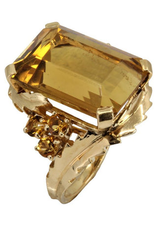 BAGUE ANCIENNE CITRINES