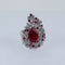 Bague 53 Bague Or blanc Rubis et Diamants 58 Facettes