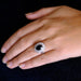 Ring 52 Marguerite Sapphire Diamond Ring 58 Facettes EL2-48