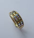 Ring Gold multicolored fine stone bangle ring 58 Facettes