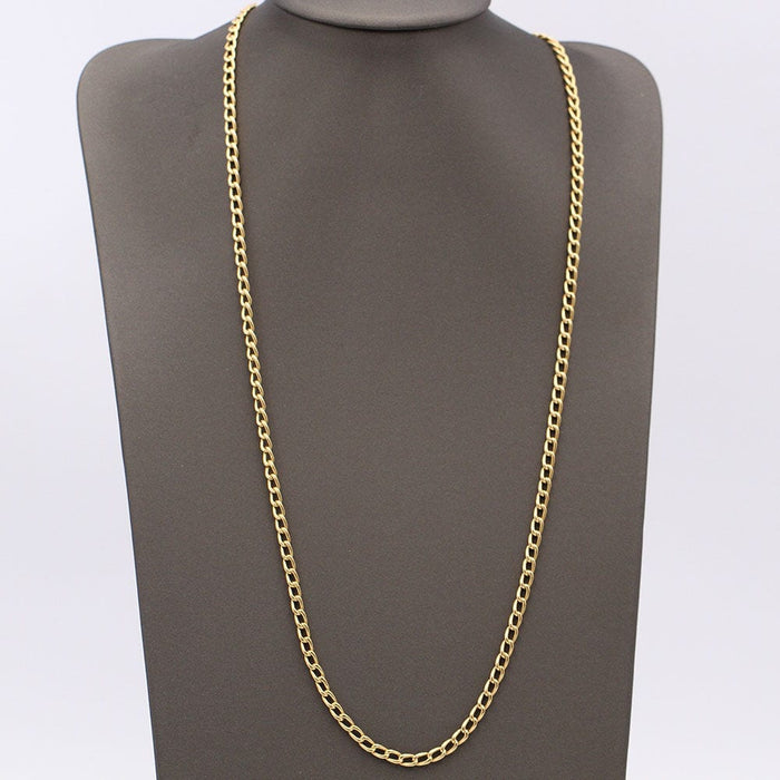 Collier Chaine dorée semi creuse Bilbao 58 Facettes E358945A