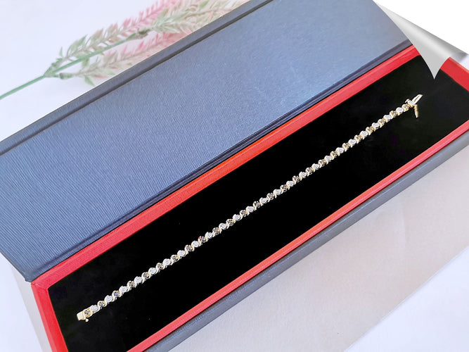 Bracelet Bracelet Rivière Diamants  Saphirs 58 Facettes AA 1515