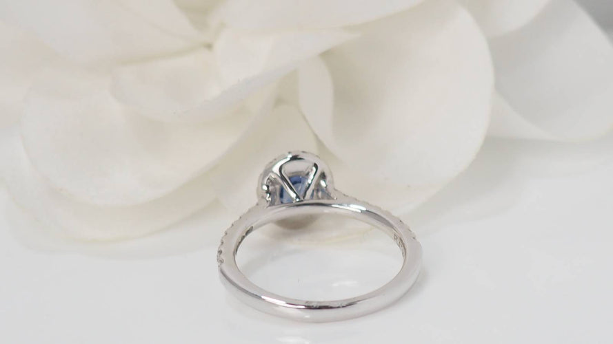 Bague 51 Bague, saphir ceylan, diamants 58 Facettes 32076