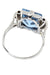 Ring 55 ART-DECO TOPAZ AND DIAMOND RING 58 Facettes 039131